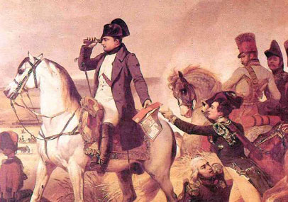 Napoleon in der Schlacht um Wagram